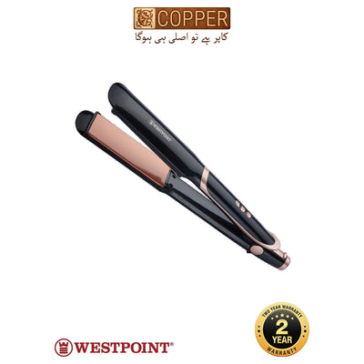 Westpoint - Hair Straightener - WF-6808 - Black & Pink - 50 Watts - 30x100mm Ceramic Plates - Smooth Glide Ceramic Plates