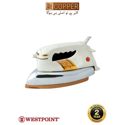 Westpoint Classic Dry Iron WF-78B – 1000W Gold Non-Stick Coating