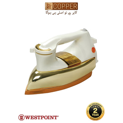Westpoint Heavy Weight Dry Iron WF-80B – 1000W Non-Stick 40 Micron Gold Soleplate