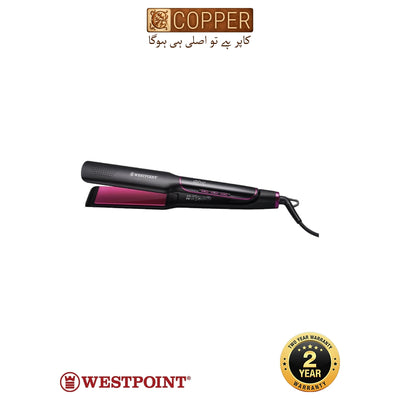 Westpoint - Professional Hair Straightener - WF-6809 - Matte Black & Gold - 72 Watts - 45x120mm Extra Wide Plates - Floating Ceramic Coating Plates