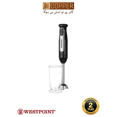 Westpoint - Hand Blender - WF-9214 - White & Clear - 600 Watts - 700ml Plastic Jar - Multi Processing Speeds