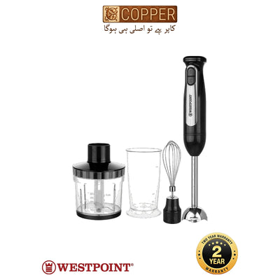 Westpoint - Hand Blender - WF-9216 - Black & Clear - 600 Watts - 700ml Plastic Jar - Multi Processing Speeds