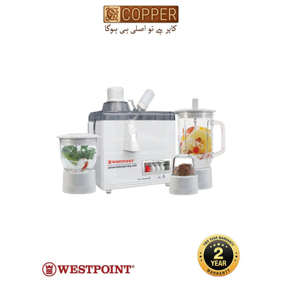 Westpoint - Juicer Blender Drymill 3-in-1 - WF-8814 - Black & Clear - 750 Watts - 1.5L Blender + Dry Mill - Extra Large Feed Chute