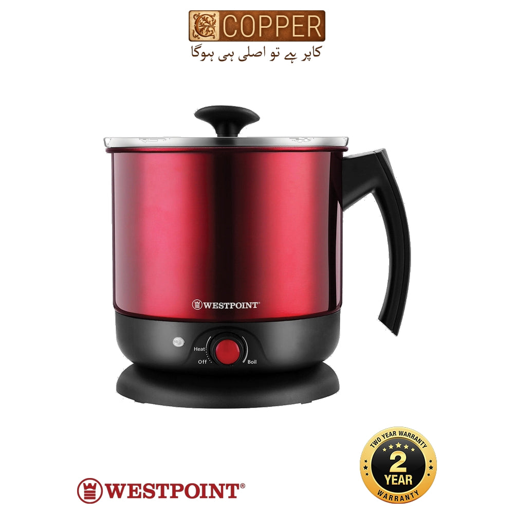 Westpoint - Deluxe Multi-Function Kettle - WF-6175 - Stainless Steel & Black - 1800 Watts - 1.8 Litre - Boil & Warm Settings