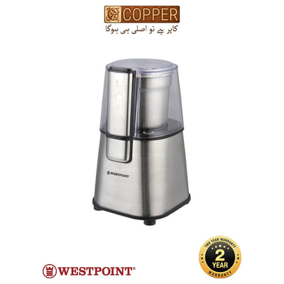 Westpoint - Spice & Coffee Grinder - WF-9224 - White & Clear Lid - 220 Watts - 60g Spice Capacity - Automatic Power Shut-Off