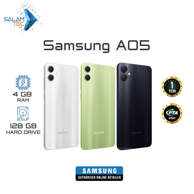 Samsung -  Galaxy A05 4GB RAM 128 GB -  Silver | Jodiabaazar.com