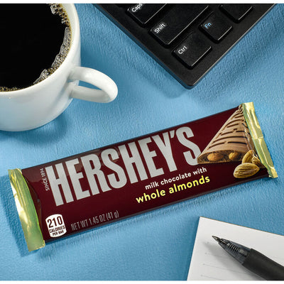 Hershey's - Creamy Milk Chocolate with Whole Almonds - Chocolate Bar - 41g x 36bars - 1470g