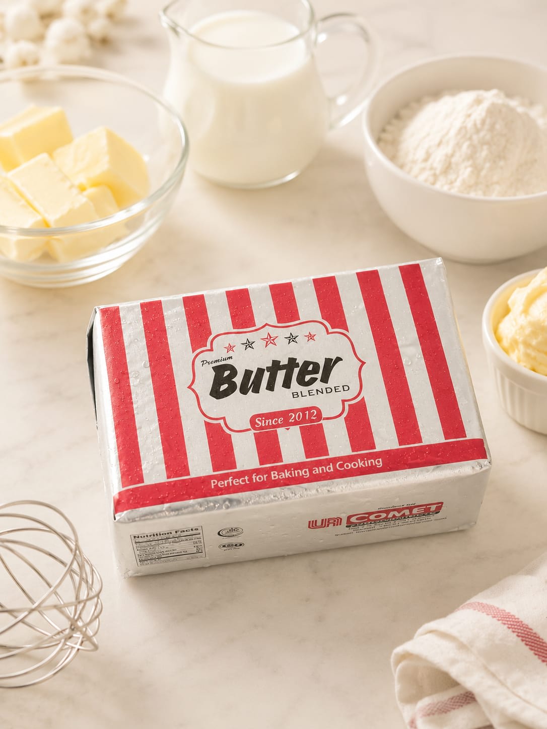 Premium Butter 1KG Block by Comet Food Salted/Unsalted 20kg CTN