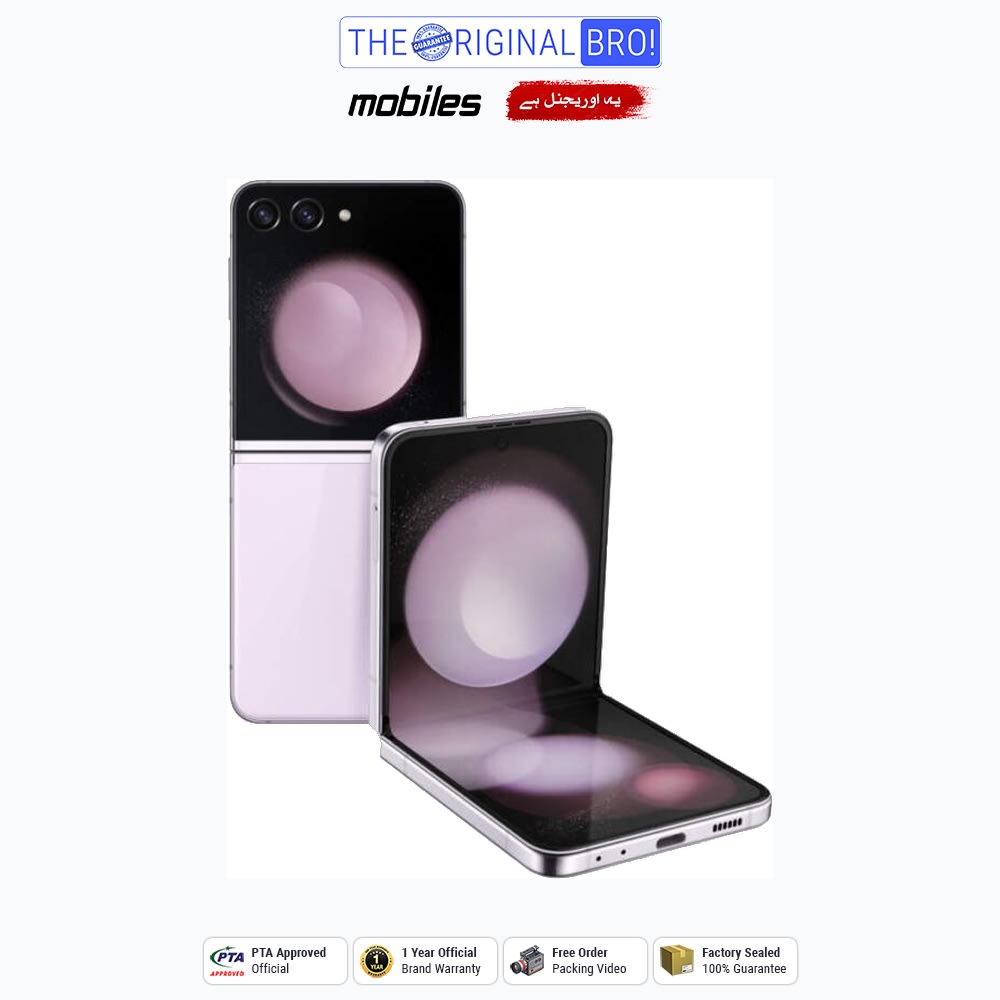 Samsung Galaxy Z Flip 5 5G | 8GB - 256GB | PTA Approved | 1 Year Official Warranty | Factory Sealed | The Original Bro Mobiles