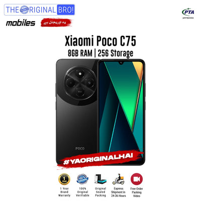 Poco - C75 - Smartphone - 8GB RAM - 256GB Storage - Black - The Original Bro Mobiles | Jodiabaazar.com