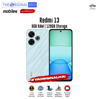 Redmi - 13 - Smartphone - 8GB RAM - 128GB Storage - Blue - The Original Bro Mobiles | Jodiabaazar.com