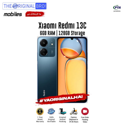 Redmi - 13C - Smartphone - 6GB RAM - 128GB Storage - Blue - The Original Bro Mobiles | Jodiabaazar.com