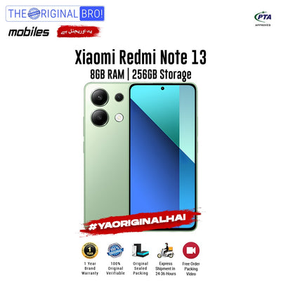 Redmi - Note 13 - Smartphone - 8GB RAM - 256GB Storage - Green - The Original Bro Mobiles | Jodiabaazar.com