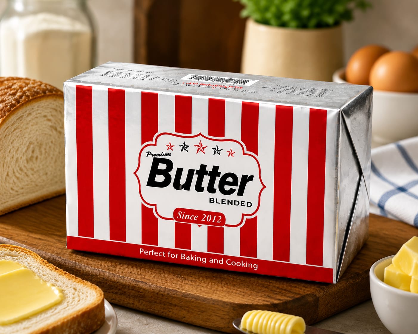 Premium Butter 1KG Block by Comet Food Salted/Unsalted 20kg CTN