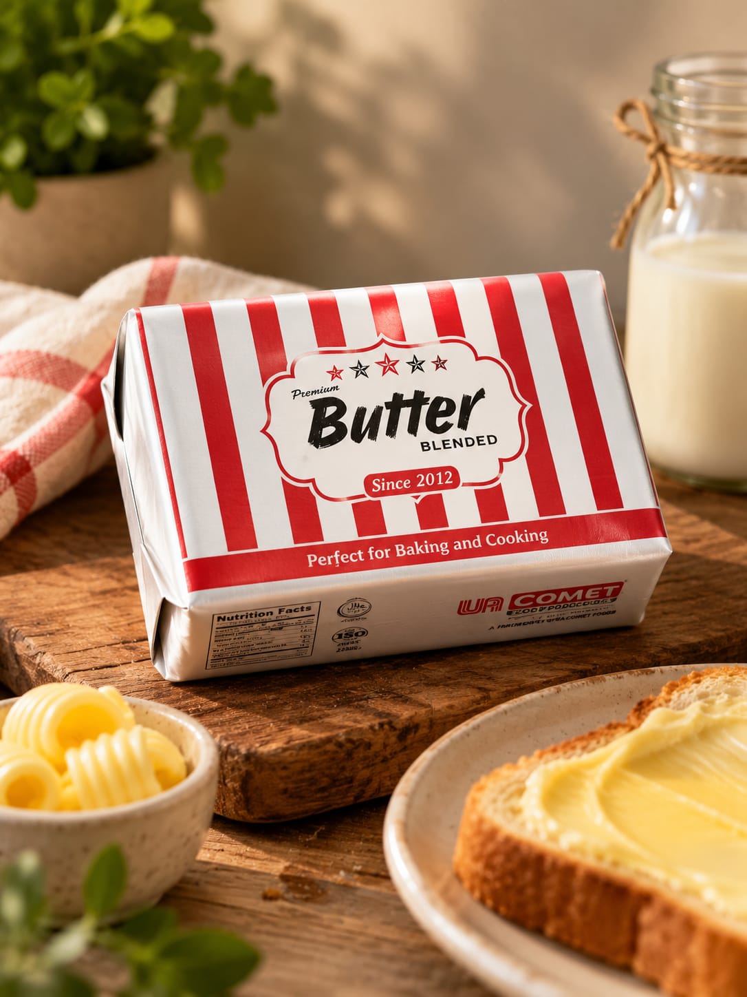 Premium Butter 1KG Block by Comet Food