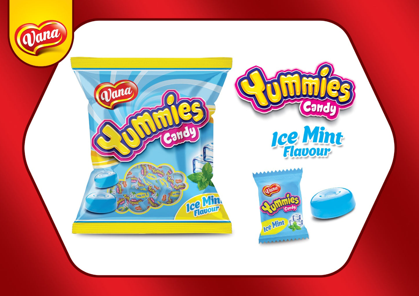 VANA - Yummies Candy - Ice Mint (50 Pieces) - 48 CT