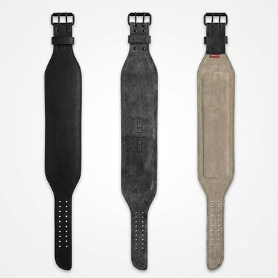 ETHOS Heavy-Duty Genuine Leather Weightlifting Belt – Professional Gym & Powerlifting Support
