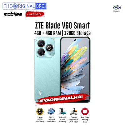 ZTE - Blade V60 Smart - Smartphone - 4GB RAM - 128GB Storage - Green - The Original Bro Mobiles | Jodiabaazar.com