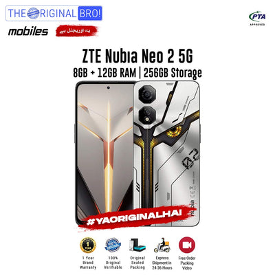 ZTE - Nubia Neo 2 5G - Smartphone - 8GB RAM - 256GB Storage - Silver - The Original Bro Mobiles | Jodiabaazar.com