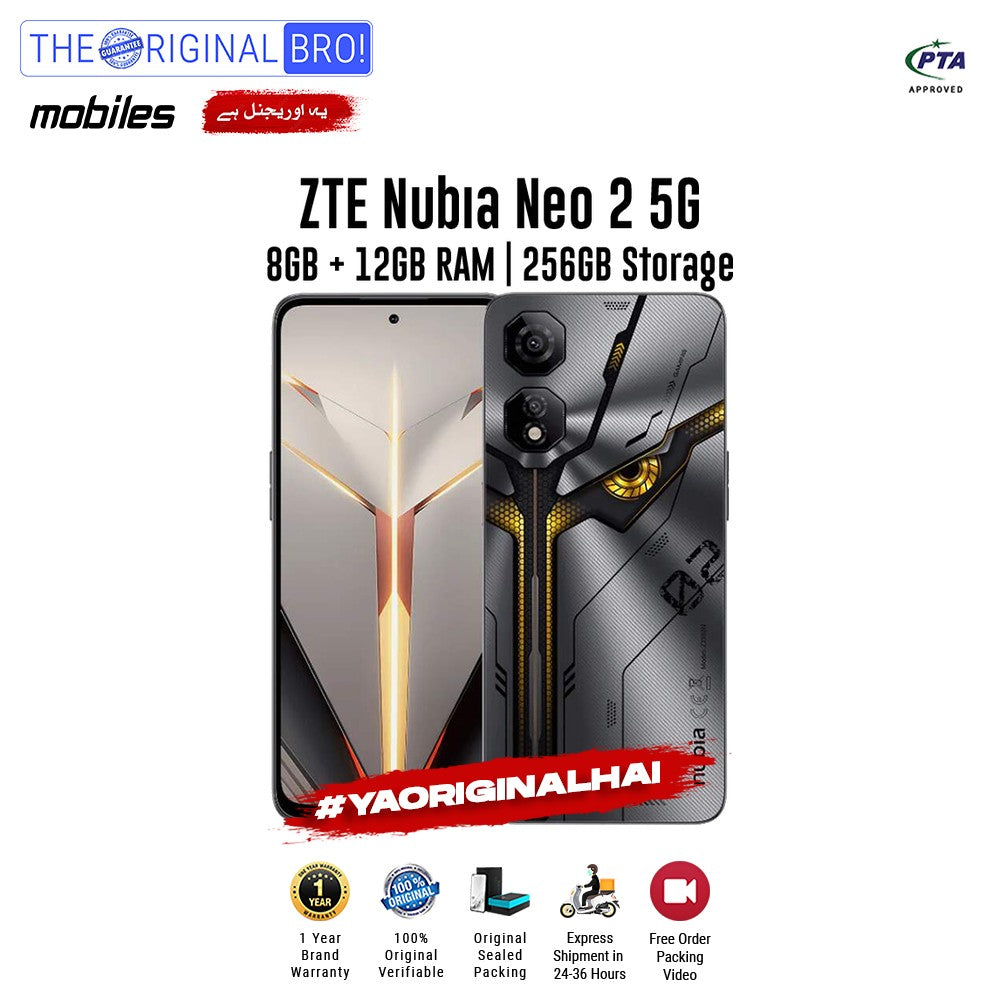 ZTE - Nubia Neo 2 5G - Smartphone - 8GB RAM - 256GB Storage - Grey - The Original Bro Mobiles | Jodiabaazar.com