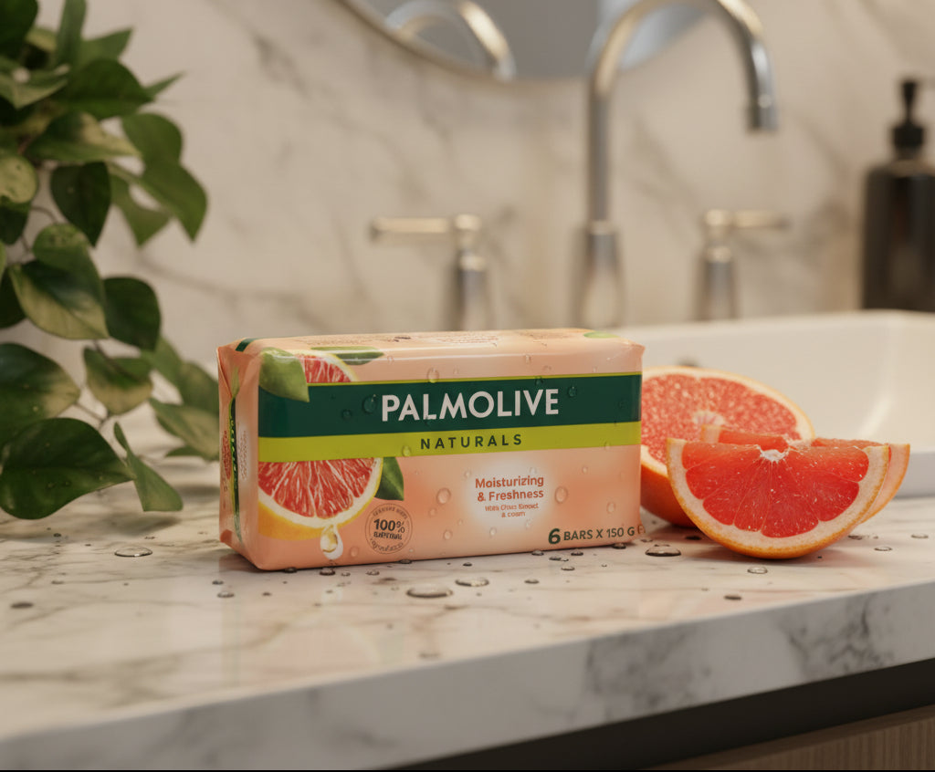 PALMOLIVE - NATURALS - SOAP BAR - MOISTURIZING & FRESHNESS - 6 BARS X 150G