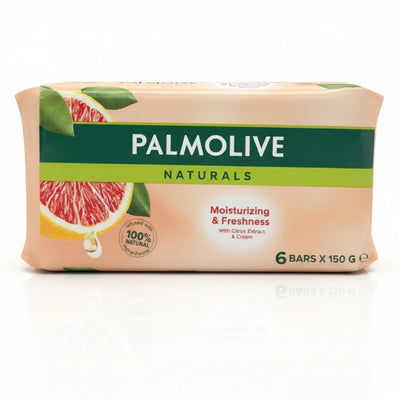 PALMOLIVE - NATURALS - SOAP BAR - MOISTURIZING & FRESHNESS - 6 BARS X 150G