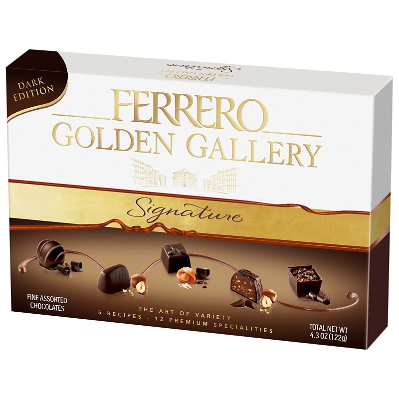 Ferrero - Golden Gallery - Signature - Dark Edition - Fine Assorted Chocolates - Candy Gift Box - 122 gm