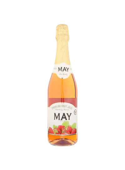 May Gold Sparkling Fruit Juice, Strawberry Juice, 750 ML