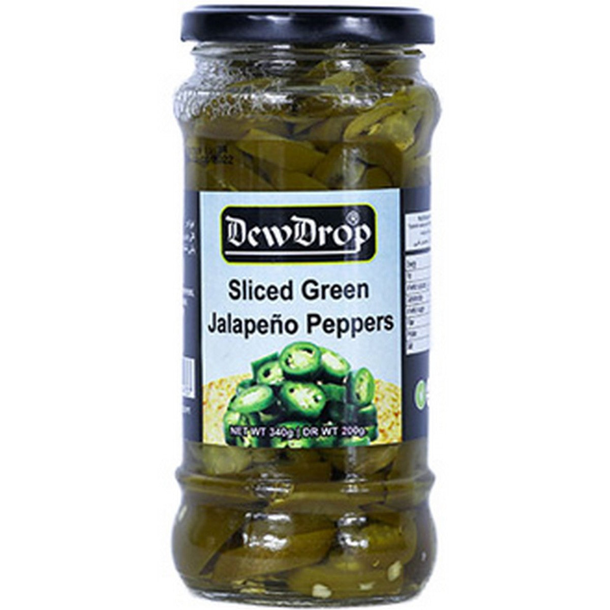 Dewdrop - Jalapeno - Sliced - Green - 340g - Bottle - Pack Of 12