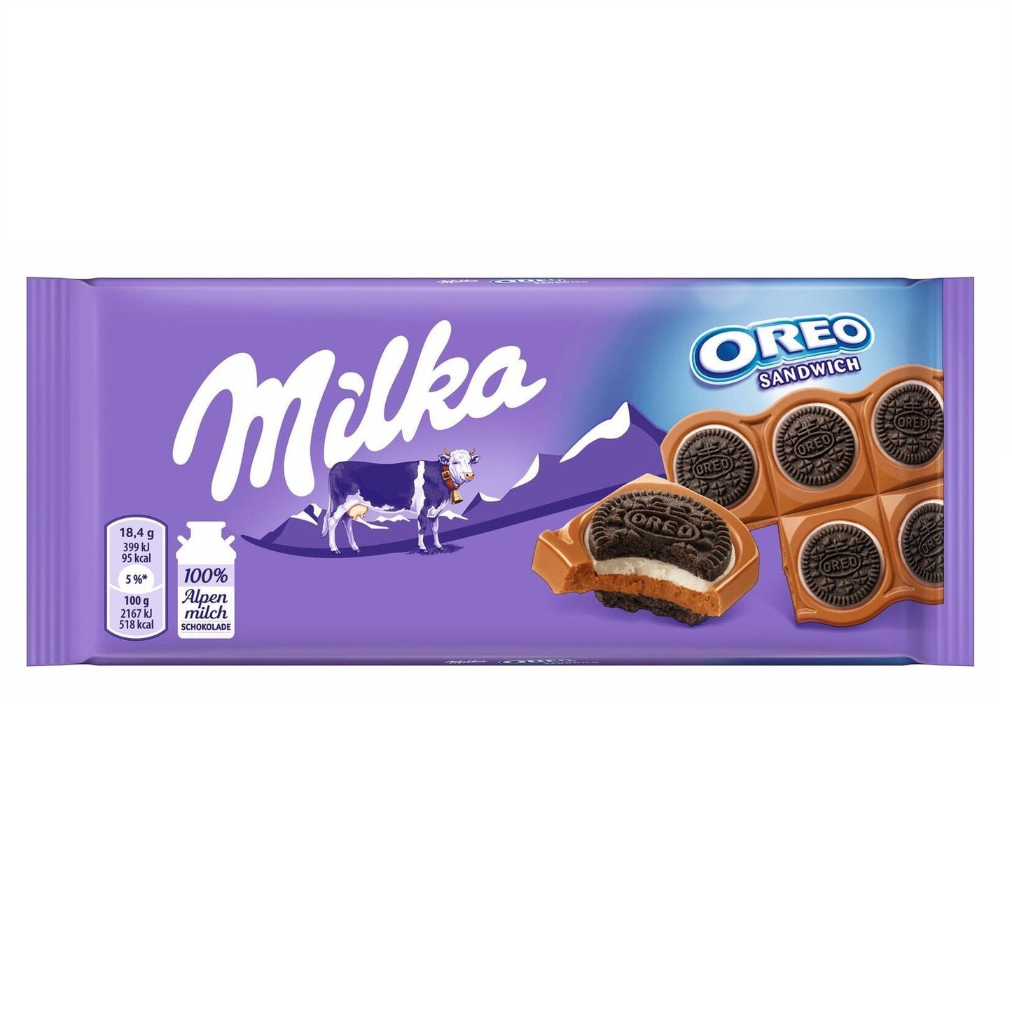 Milka-Milk Chocolate - OREO Sandwich - Chocolate Bar-100 gm