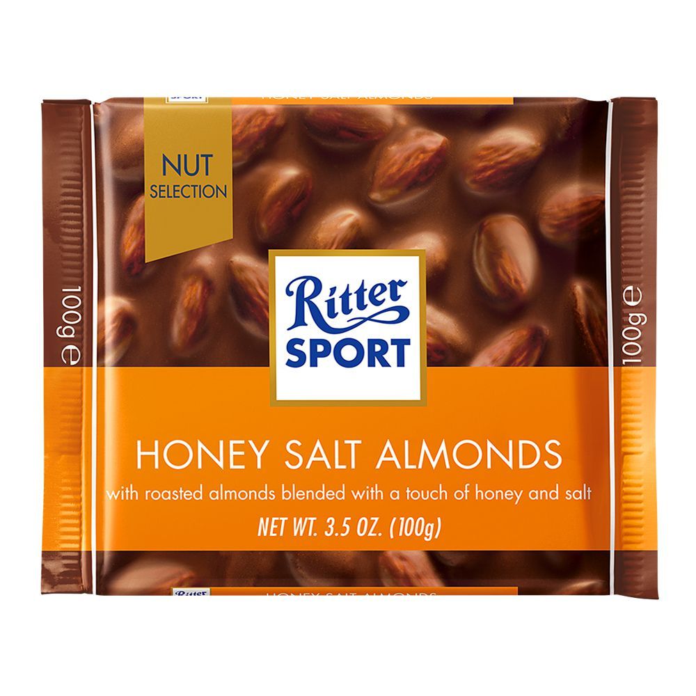 Ritter Sport - Honey Salted Almonds - 100gm | Jodiabaazar.com