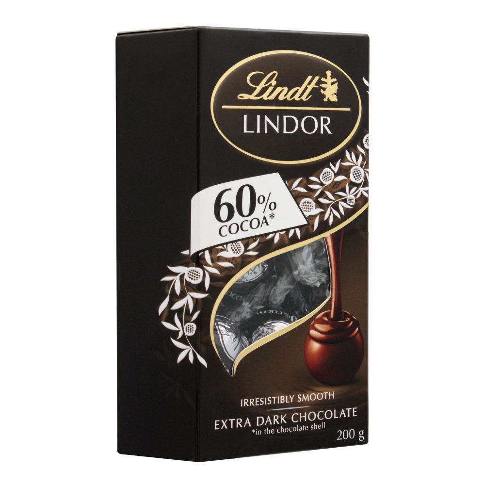 Lindt - Lindor Ball - 60% Cocoa Extra Dark Chocolate Box - 200g