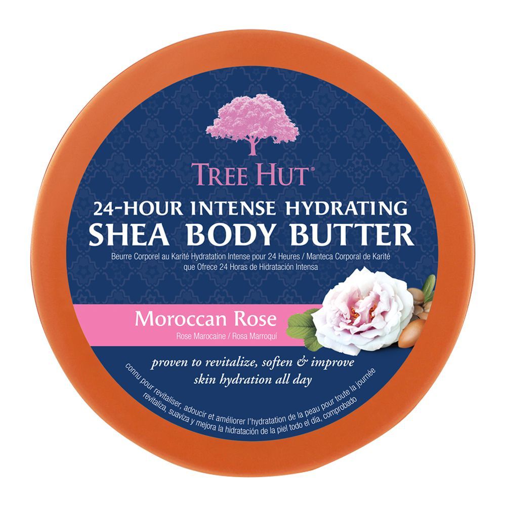 Tree Hut - 24 Hours - Intense Hydrating, Shea Body Butter - Moroccan Rose 701008 7oz