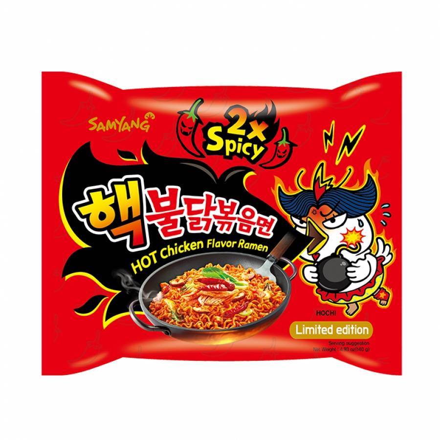Samyang - Hot Chicken Ramen - 2X Spicy Noodle - 140G - Pack of 5