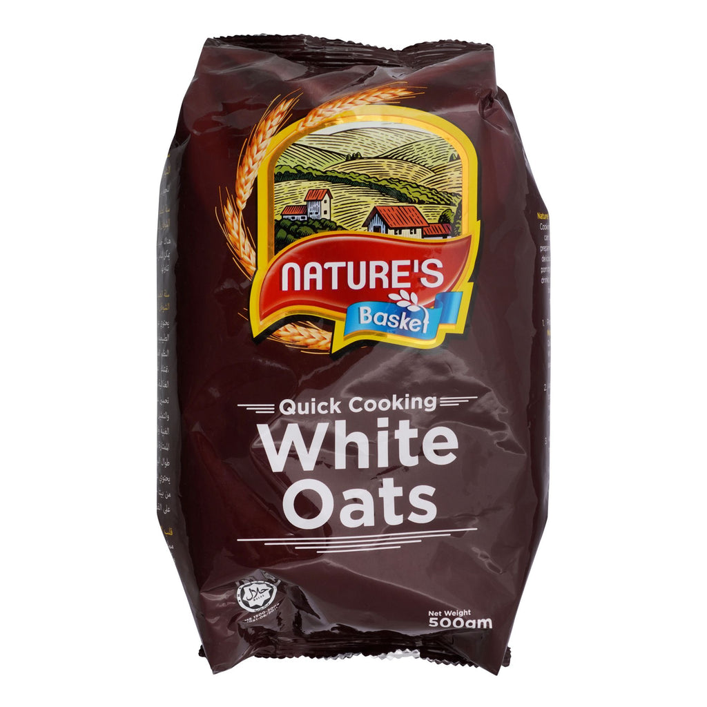 Nature's Basket - Quick Cooking - White Oats - Pouch - 500g