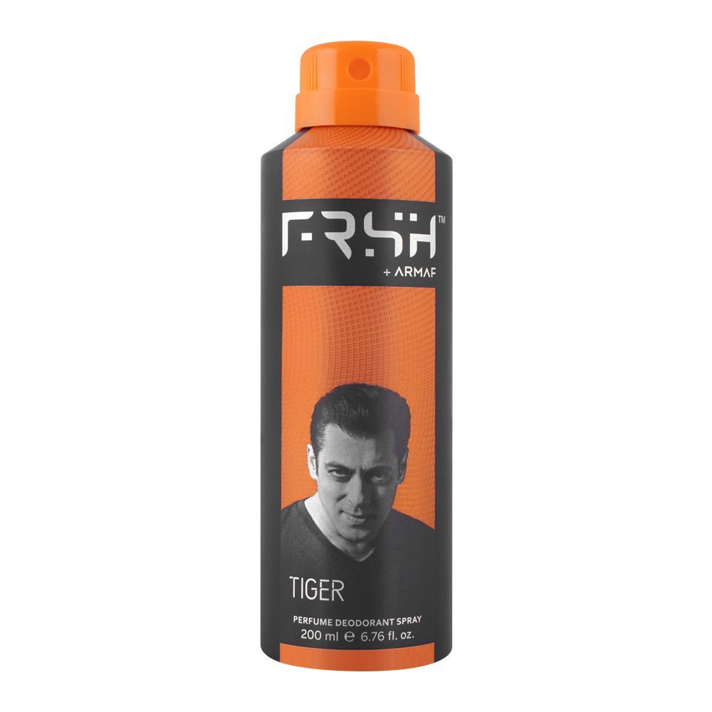 Frsh + Armaf - Perfume Deodorant - Long Lasting Body Spray - 200ML - Orange For Men
- Tiger