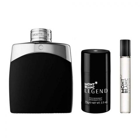 Mont Blanc Legend Set - Eau De Toilette 100ml + Eau De Toilette 7.5ml + Deodorant Stick - 75g