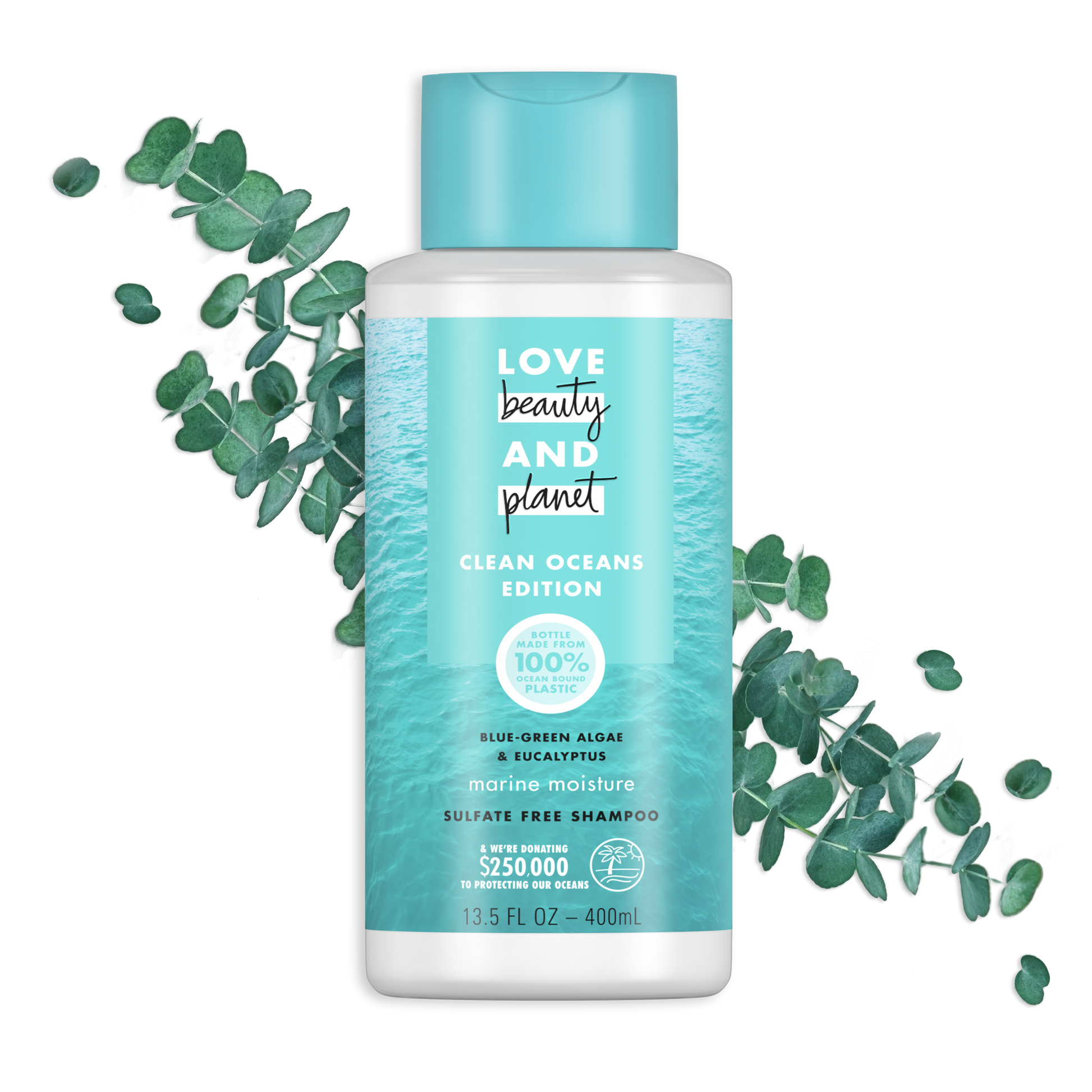 Love, Beauty & Planet - Sulfate Free -  Blue-Green Algae & Eucalyptus - Shampoo - 400 ML | Jodiabaazar.com