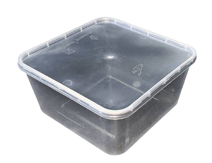 2000 ML - Container Boxes -Transparent Plain - Plastic Disposable Food Container With Lid