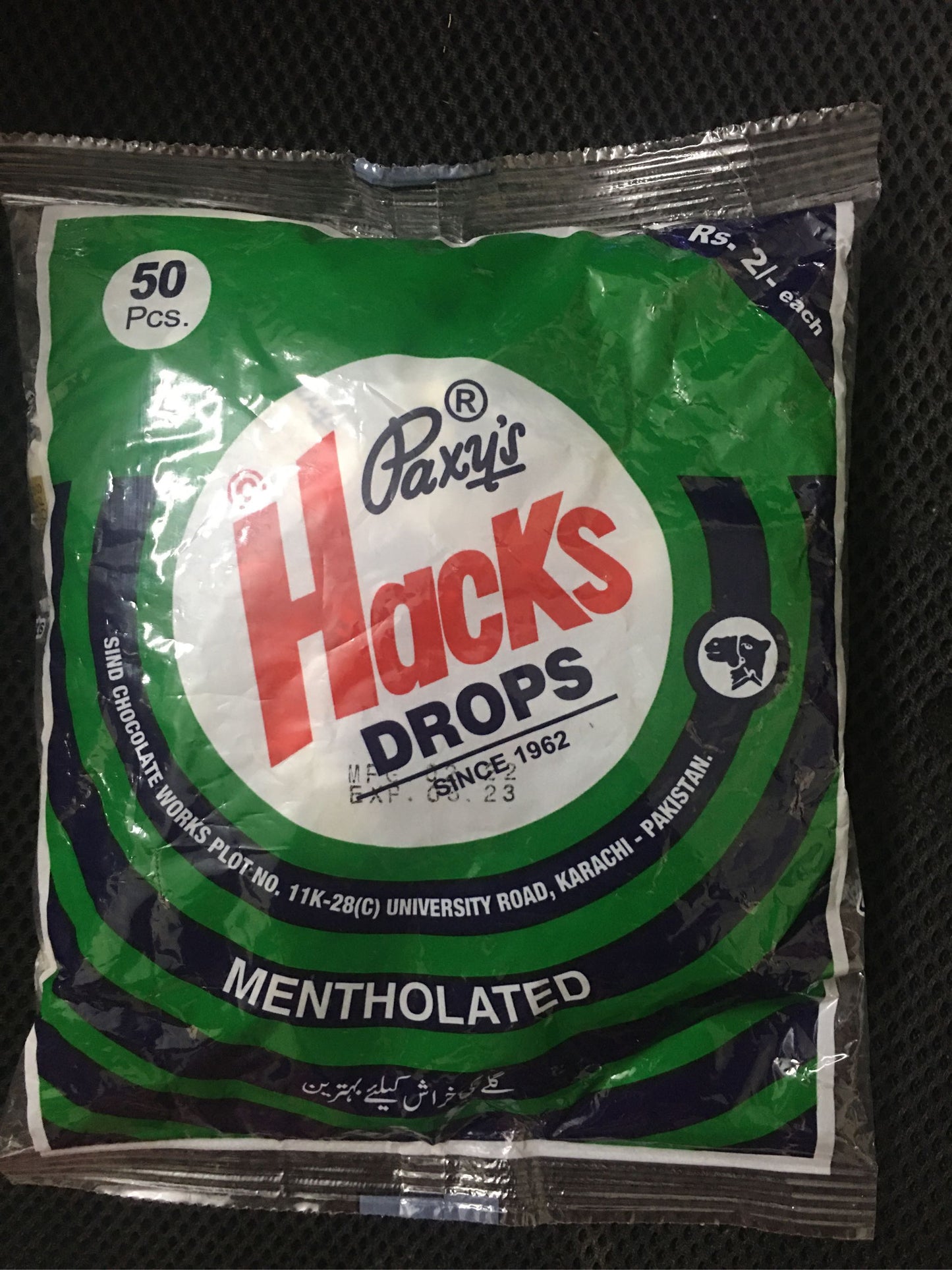 Paxy's - Hacks Drops Mentholated 50 pcs bag