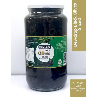 DewDrop - Olives 935 G - Black Sliced- Pack Of 6