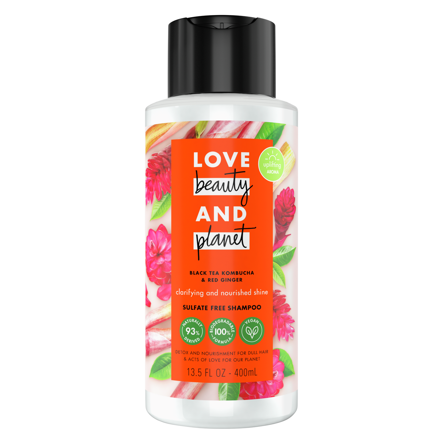 Love, Beauty & Planet - Sulfate Free -  Black Tea Kombucha & Red Ginger - Shampoo - 400 ML | Jodiabaazar.com