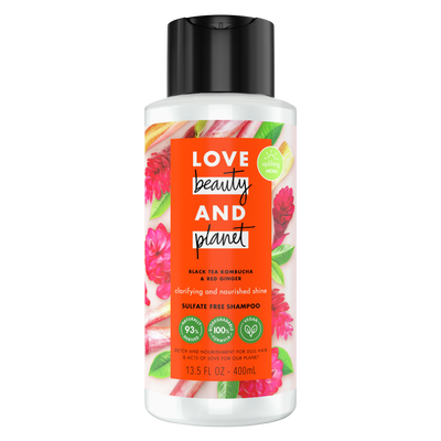 Love, Beauty & Planet - Sulfate Free -  Black Tea Kombucha & Red Ginger - Shampoo - 400 ML | Jodiabaazar.com