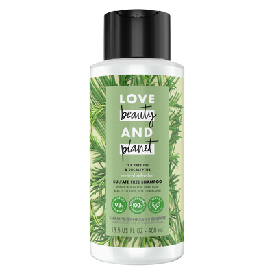 Love, Beauty & Planet - Sulfate Free - Vetiver & Tea Tree Oil - Shampoo - 400 ML | Jodiabaazar.com