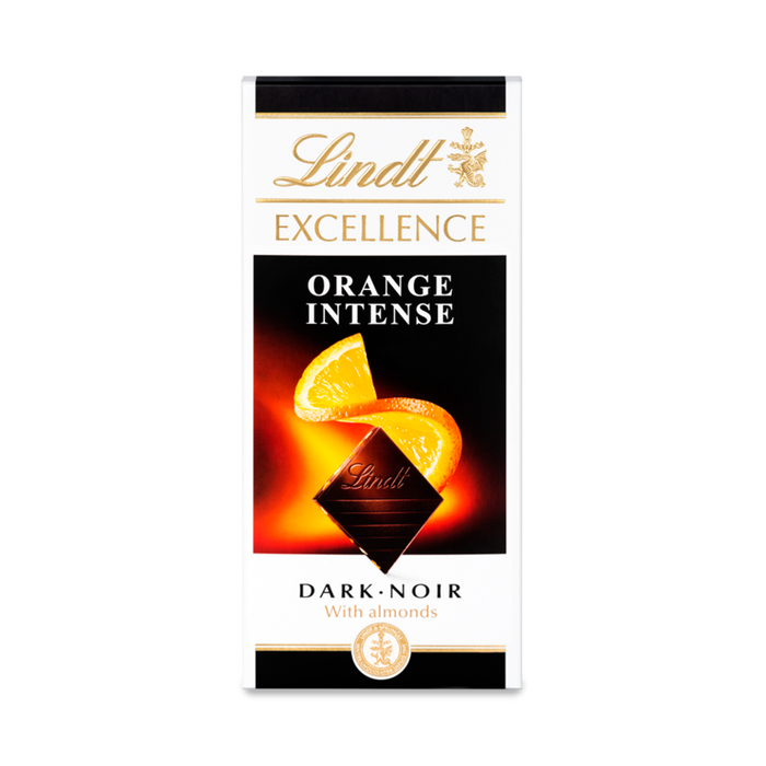 Lindt Excellence - Dark Orange Intense Bar 100g - Clearance - Best Before: 12-22