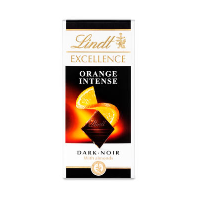 Lindt Excellence - Dark Orange Intense Bar 100g - Clearance - Best Before: 12-22