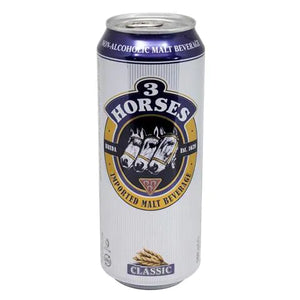 3 Horses - Non Alcoholic - Classic - Malt Beer - 500ml - Pack - 24