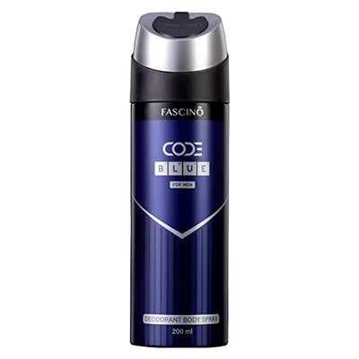 Fascino - Code Blue - Deodorant - Refreshing, Aquatic & Zingy - Body Spray - For Men (200 ml)