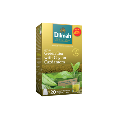 Dilmah Tea - Pure Ceylon Green Tea with Cardamom - 20 bags - 40 gm