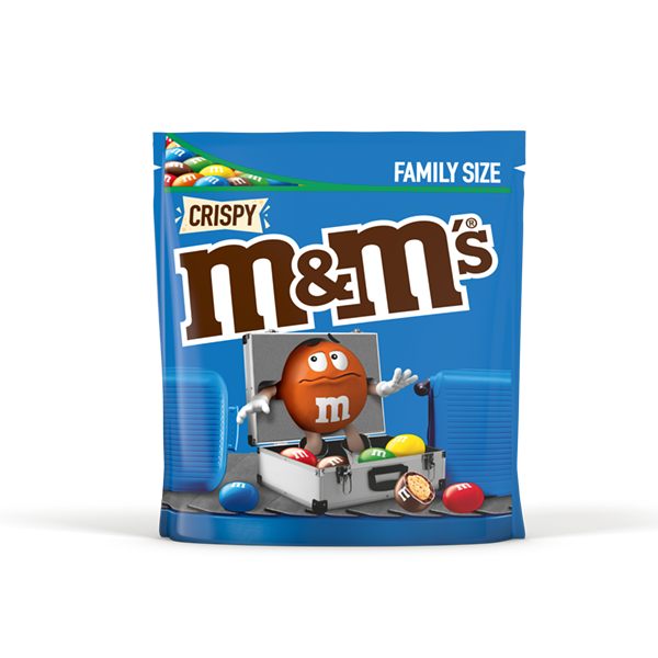 M&M'S - Crispy - Chocolate Candy - Family Size- 340 gm - Maxi Pouch Bag